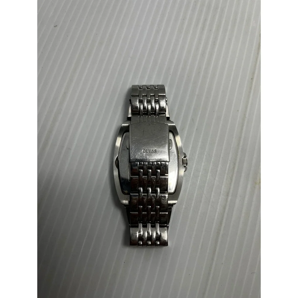 GUESS Men's Stainless Steel Watch Water Resistant Tonneau W10508G1(need battery)
